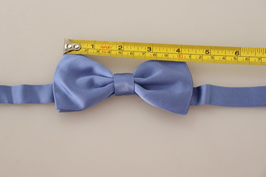 Dolce & Gabbana Purple 100% Silk Adjustable Neck Papillon Bow Tie