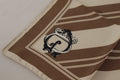 Dolce & Gabbana Brown Stripes DG Logo Square Mens Handkerchief Scarf