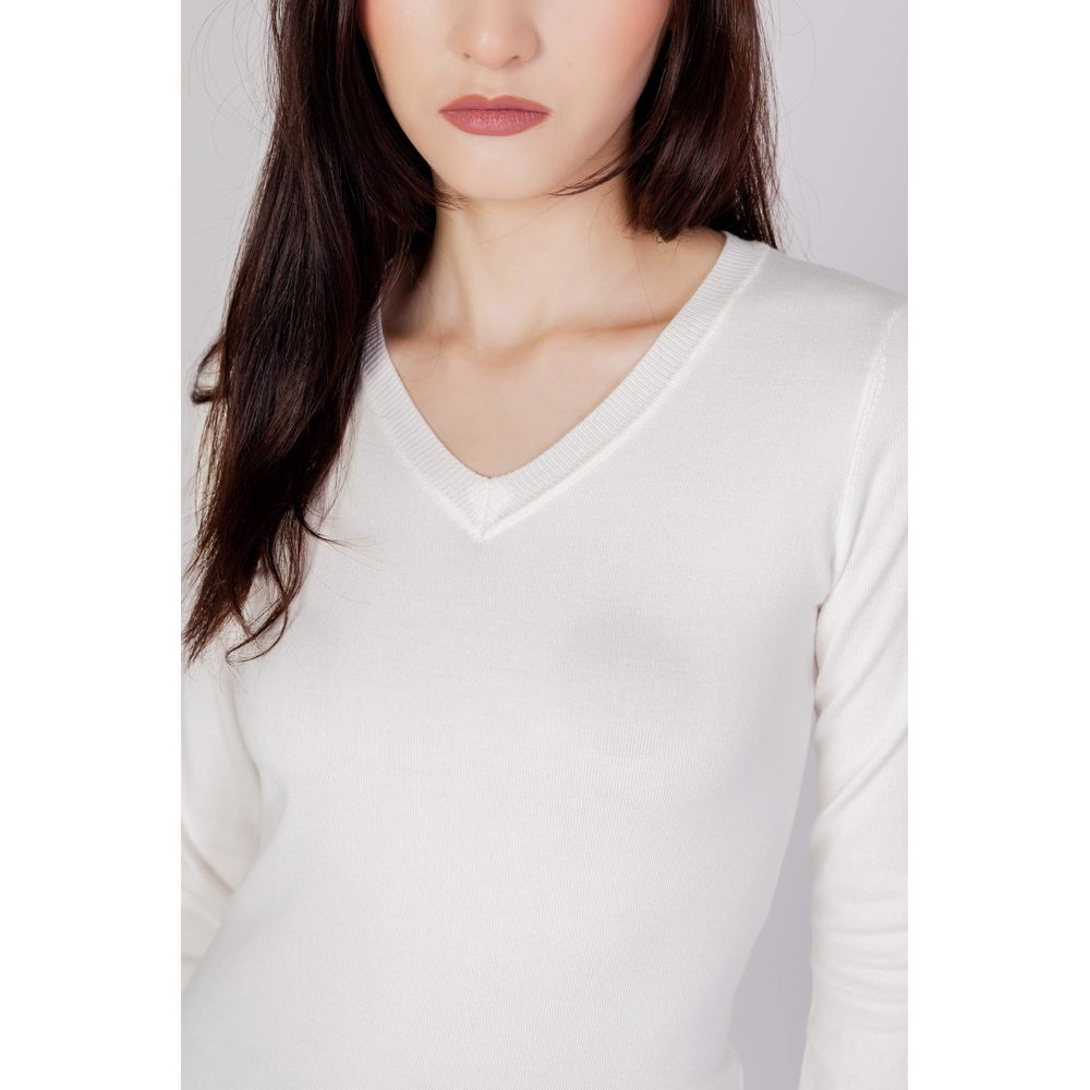 Guess White Cotton Sweatshirt