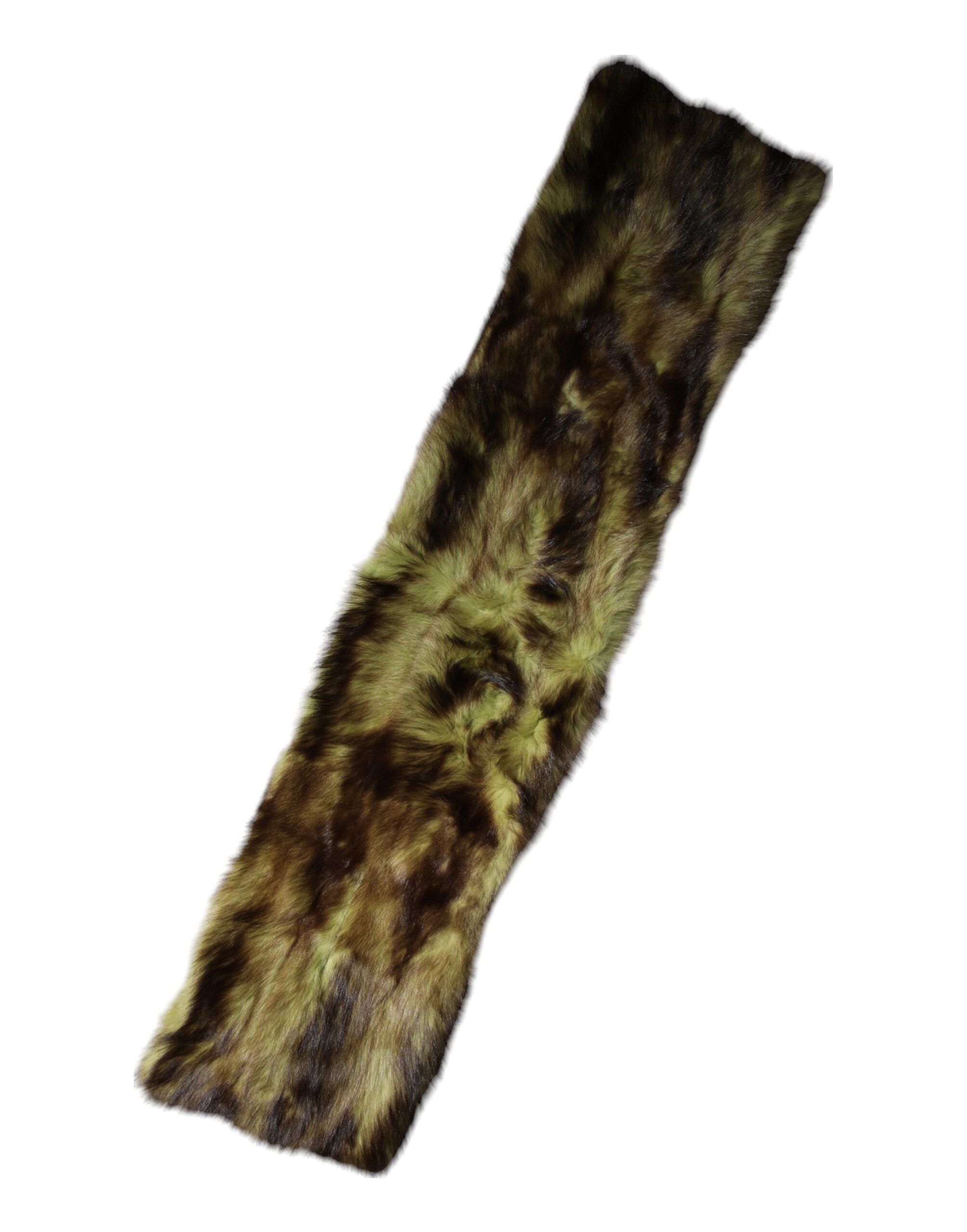 Dolce & Gabbana Multicolor Fur Shawl Neck Wrap Cover Collar Scarf
