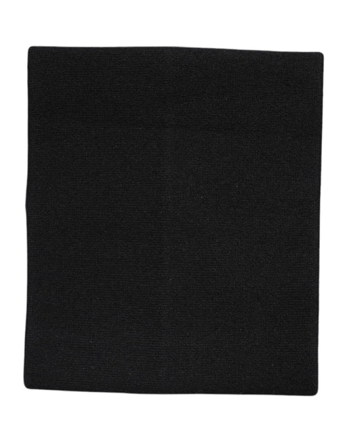 Dolce & Gabbana Black Cashmere Knitted Neck Warmer Foulard Scarf